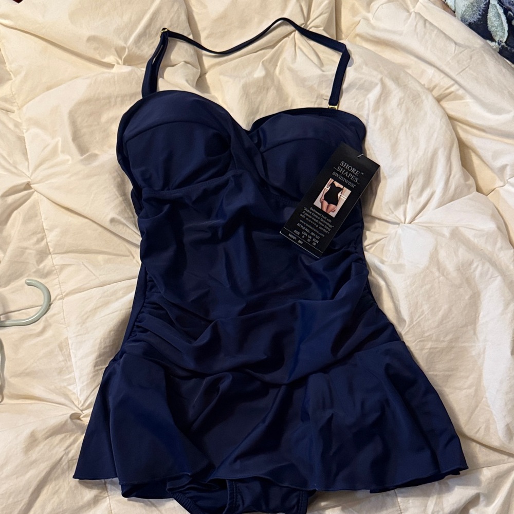 Shirley Navy Blue One Piece Swimsuit